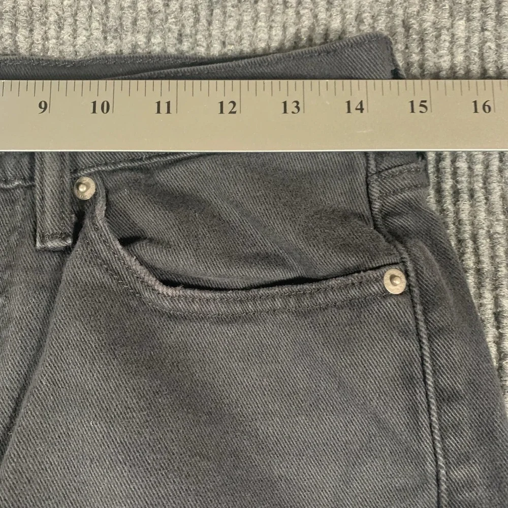 Levis 514 Jeans Mens 30x29 Black Denim White Label Straight Leg Dark Wash‎ Mid